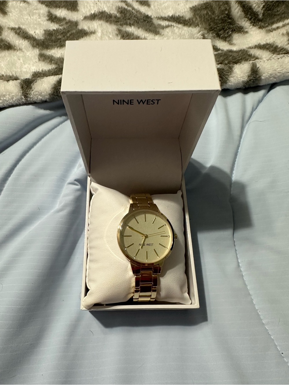 Nine West Gold Tone Women's Bracelet Watch